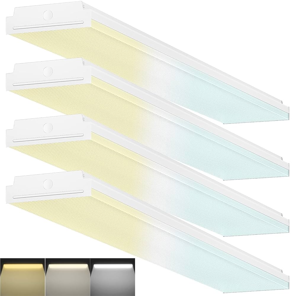 週末値引き‼️LED CEILING LIGHT TRAVIS ホワイト CosHall LED Shop Light 4FT, 40W 4000LM Super Bright LED Tube